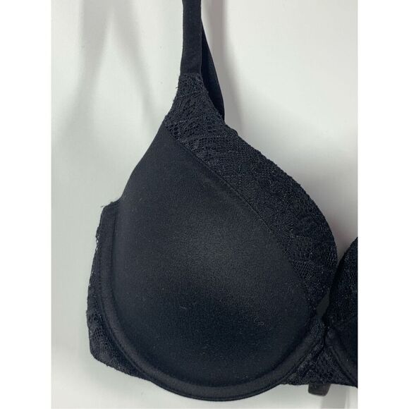 Victoria's Secret body by Victoria black lace trim perfect shape bra size 34C - Picture 5 of 9